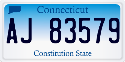 CT license plate AJ83579