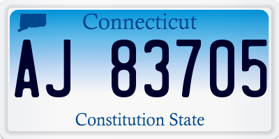 CT license plate AJ83705