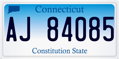 CT license plate AJ84085