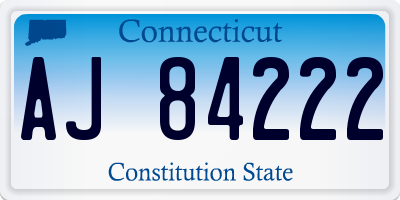 CT license plate AJ84222
