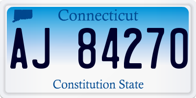 CT license plate AJ84270