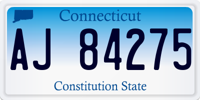 CT license plate AJ84275
