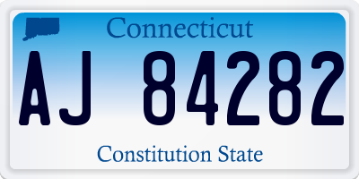 CT license plate AJ84282