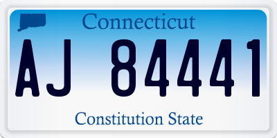 CT license plate AJ84441
