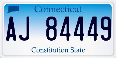 CT license plate AJ84449