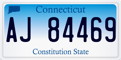 CT license plate AJ84469