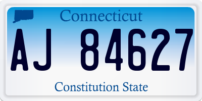 CT license plate AJ84627