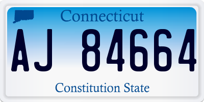 CT license plate AJ84664