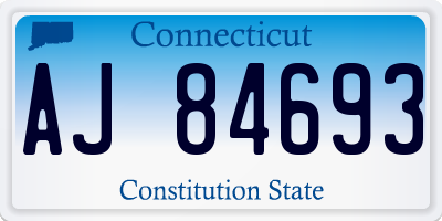 CT license plate AJ84693
