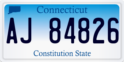 CT license plate AJ84826