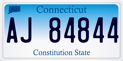 CT license plate AJ84844
