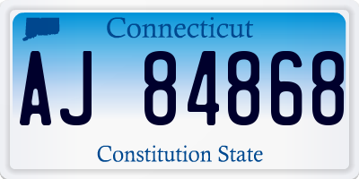 CT license plate AJ84868