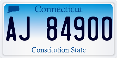 CT license plate AJ84900