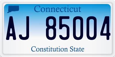 CT license plate AJ85004