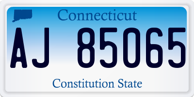 CT license plate AJ85065