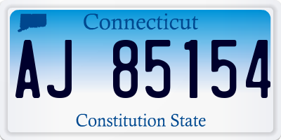 CT license plate AJ85154
