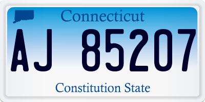 CT license plate AJ85207