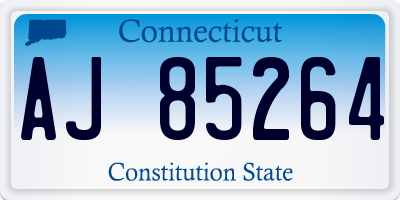 CT license plate AJ85264