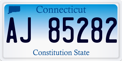 CT license plate AJ85282