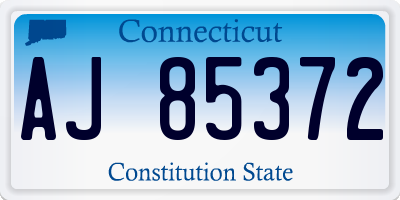 CT license plate AJ85372