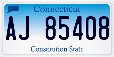 CT license plate AJ85408
