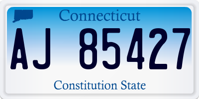 CT license plate AJ85427