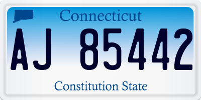 CT license plate AJ85442
