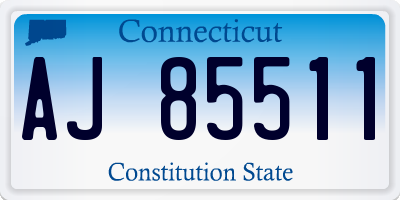 CT license plate AJ85511