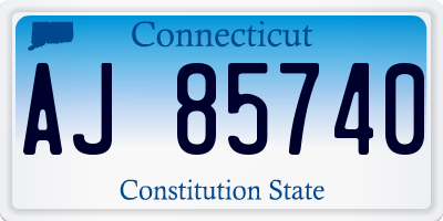 CT license plate AJ85740