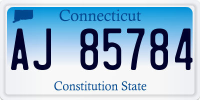 CT license plate AJ85784