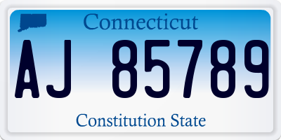 CT license plate AJ85789