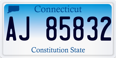 CT license plate AJ85832