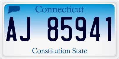 CT license plate AJ85941