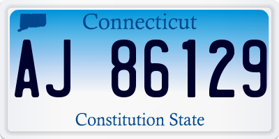 CT license plate AJ86129