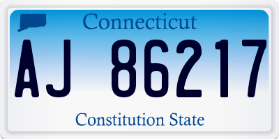 CT license plate AJ86217
