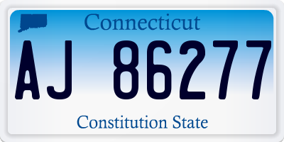 CT license plate AJ86277