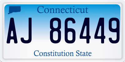 CT license plate AJ86449