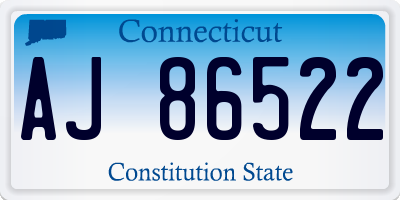 CT license plate AJ86522