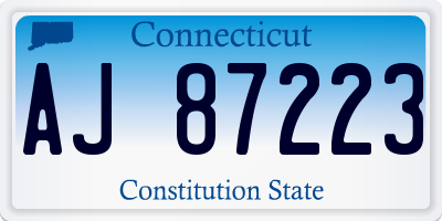 CT license plate AJ87223