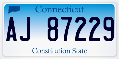 CT license plate AJ87229