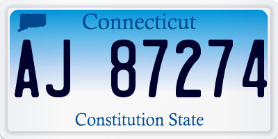 CT license plate AJ87274