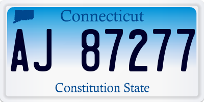 CT license plate AJ87277