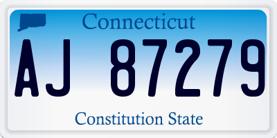 CT license plate AJ87279