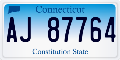 CT license plate AJ87764