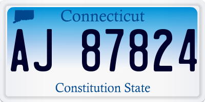 CT license plate AJ87824