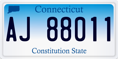 CT license plate AJ88011