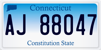 CT license plate AJ88047