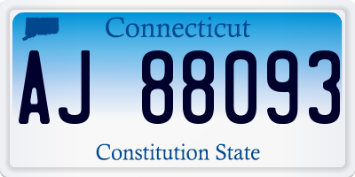 CT license plate AJ88093