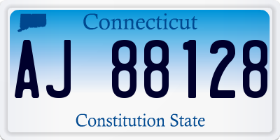 CT license plate AJ88128