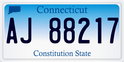 CT license plate AJ88217